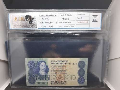 3rd Issue Replacement GPC de Kock Twee Rand (P)